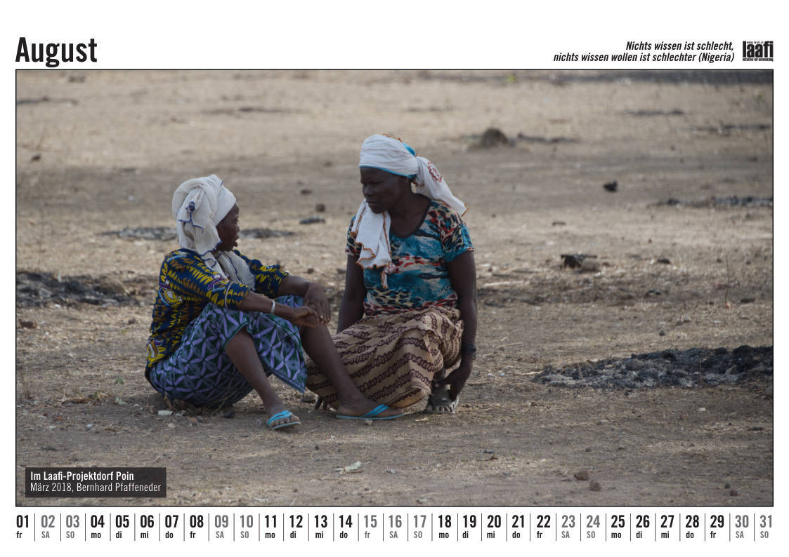 Burkina Faso Fotokalender August 2025