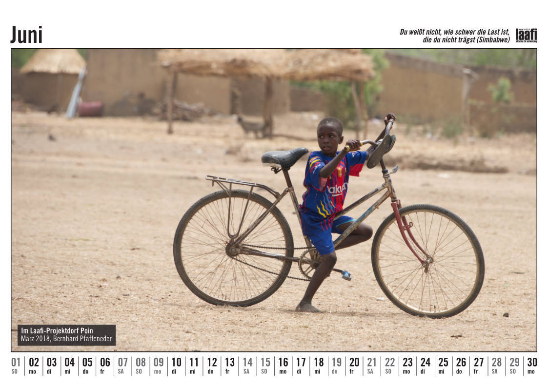 Burkina Faso Fotokalender Juni 2025