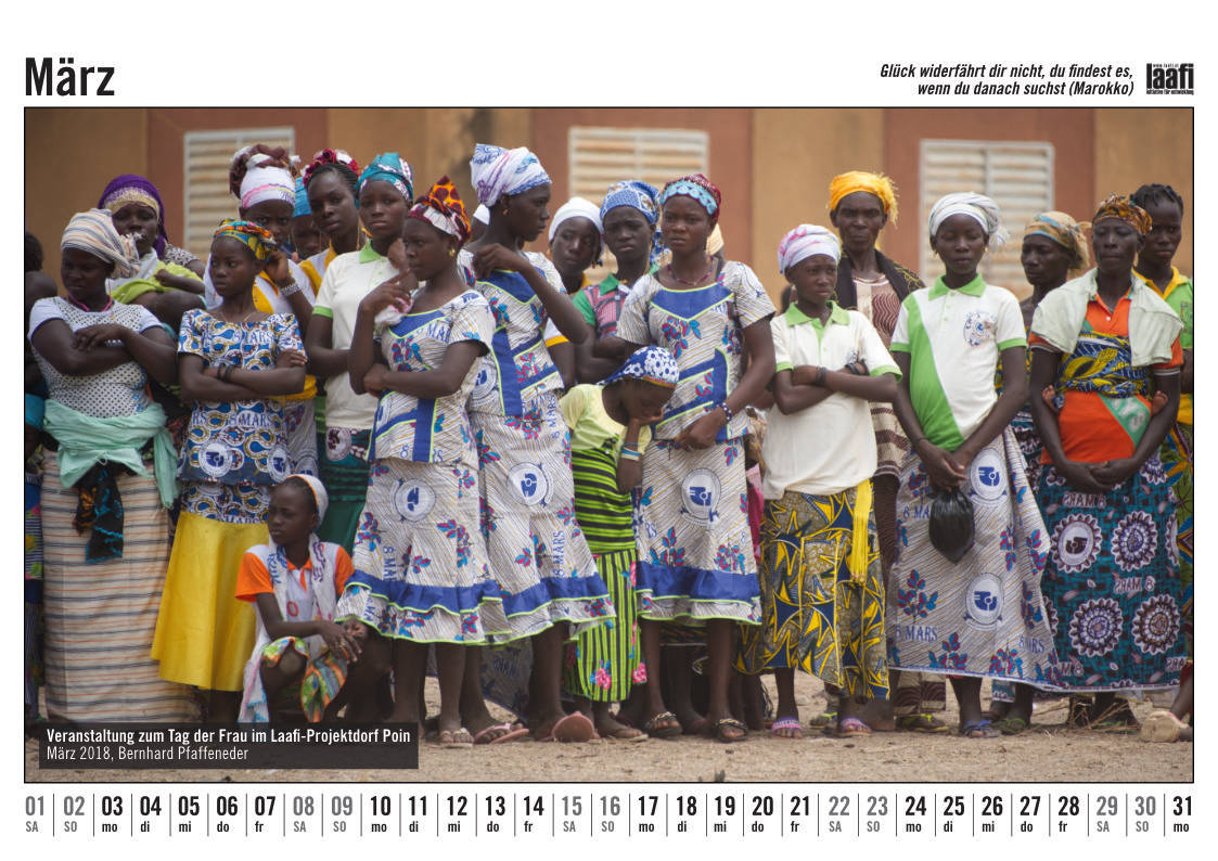 Burkina Faso Fotokalender März 2025