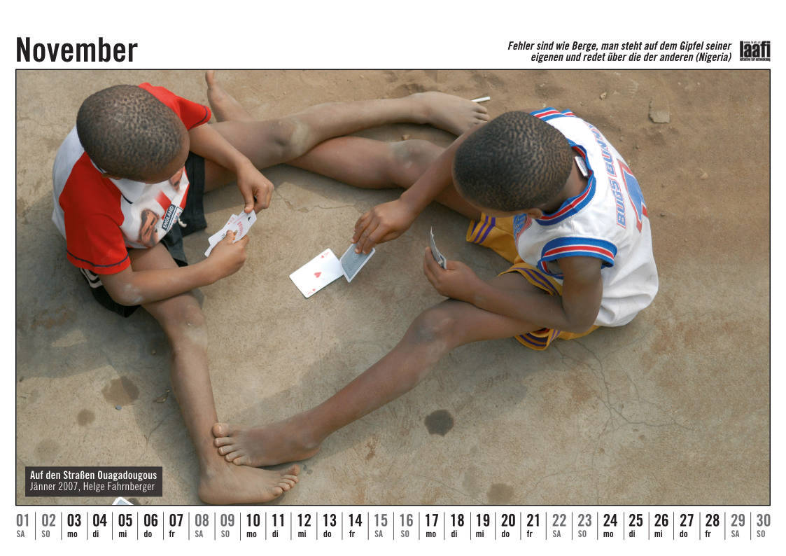 Burkina Faso Fotokalender November 2025