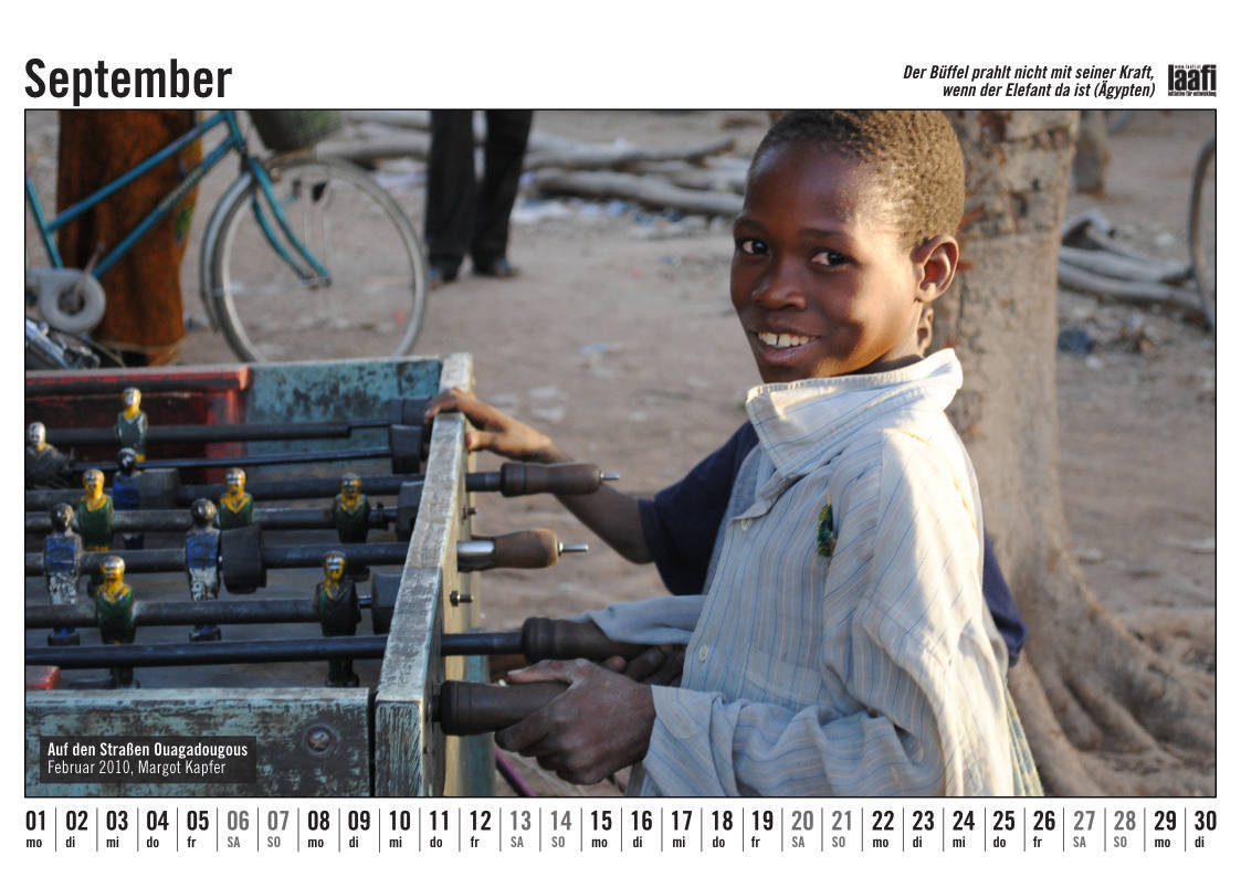 Burkina Faso Fotokalender September 2025